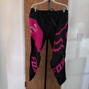 Fox  Black and Pink racing Pants with Bold Logos men 36